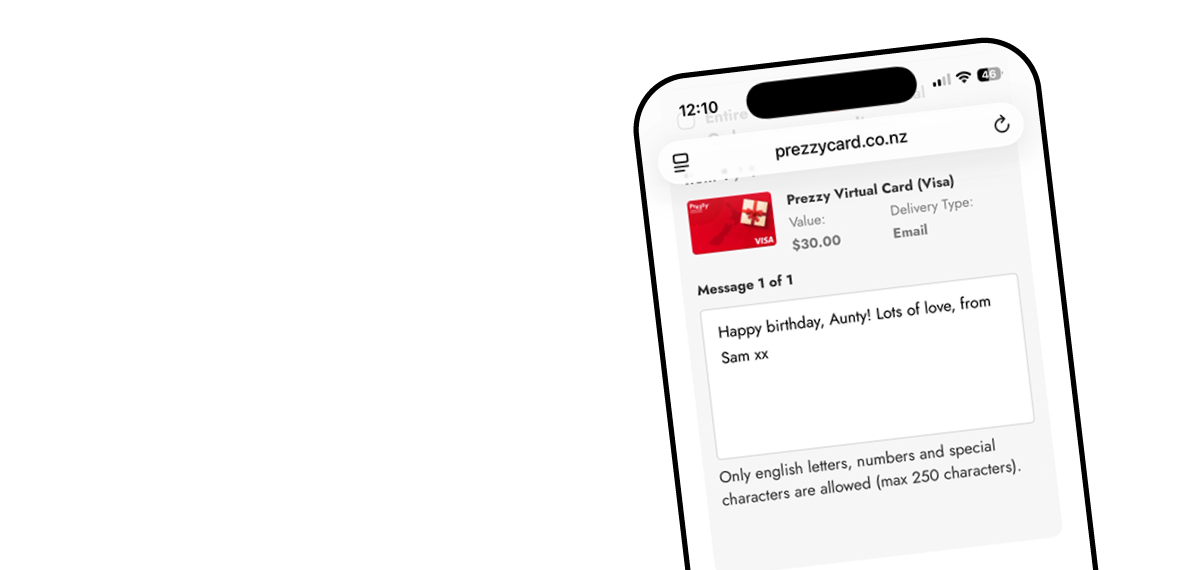 Prezzy Virtual Pers Message