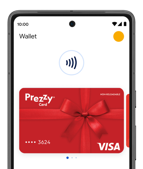 Pay easily and securely with Prezzy card using Google Pay