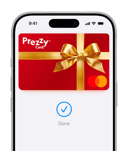 Pay easily and securely with Prezzy card using Apple Pay